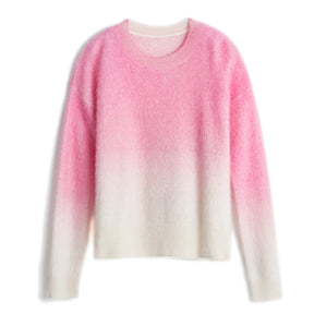 100% cashmere sweater brushed round neck pullover