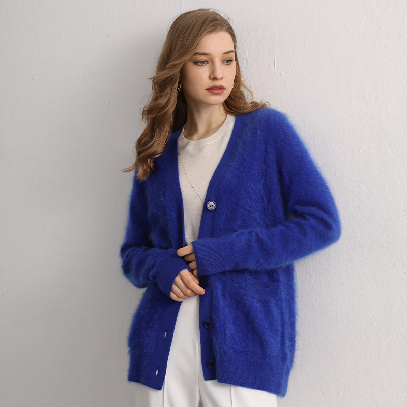 100% Brushed Cashmere cardigan