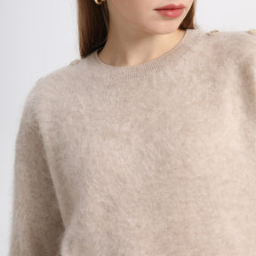 100% cashmere sweater pullover round neck base sweater