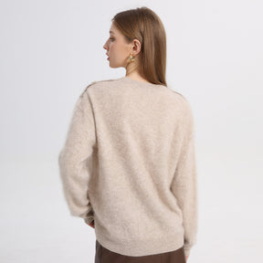 100% cashmere sweater pullover round neck base sweater