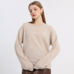 100% cashmere sweater pullover round neck base sweater