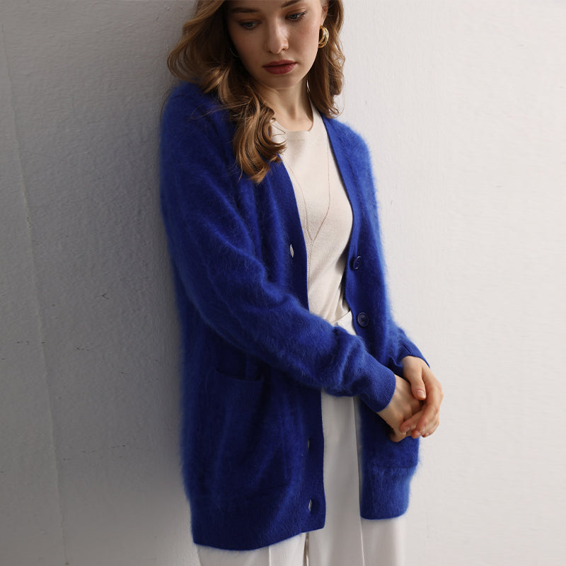 100% Brushed Cashmere cardigan