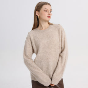 100% cashmere sweater pullover round neck base sweater