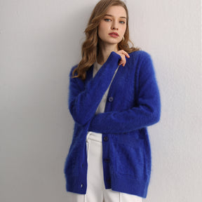 100% Brushed Cashmere cardigan