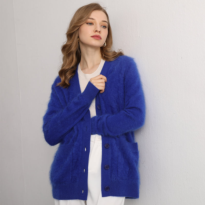 100% Brushed Cashmere cardigan