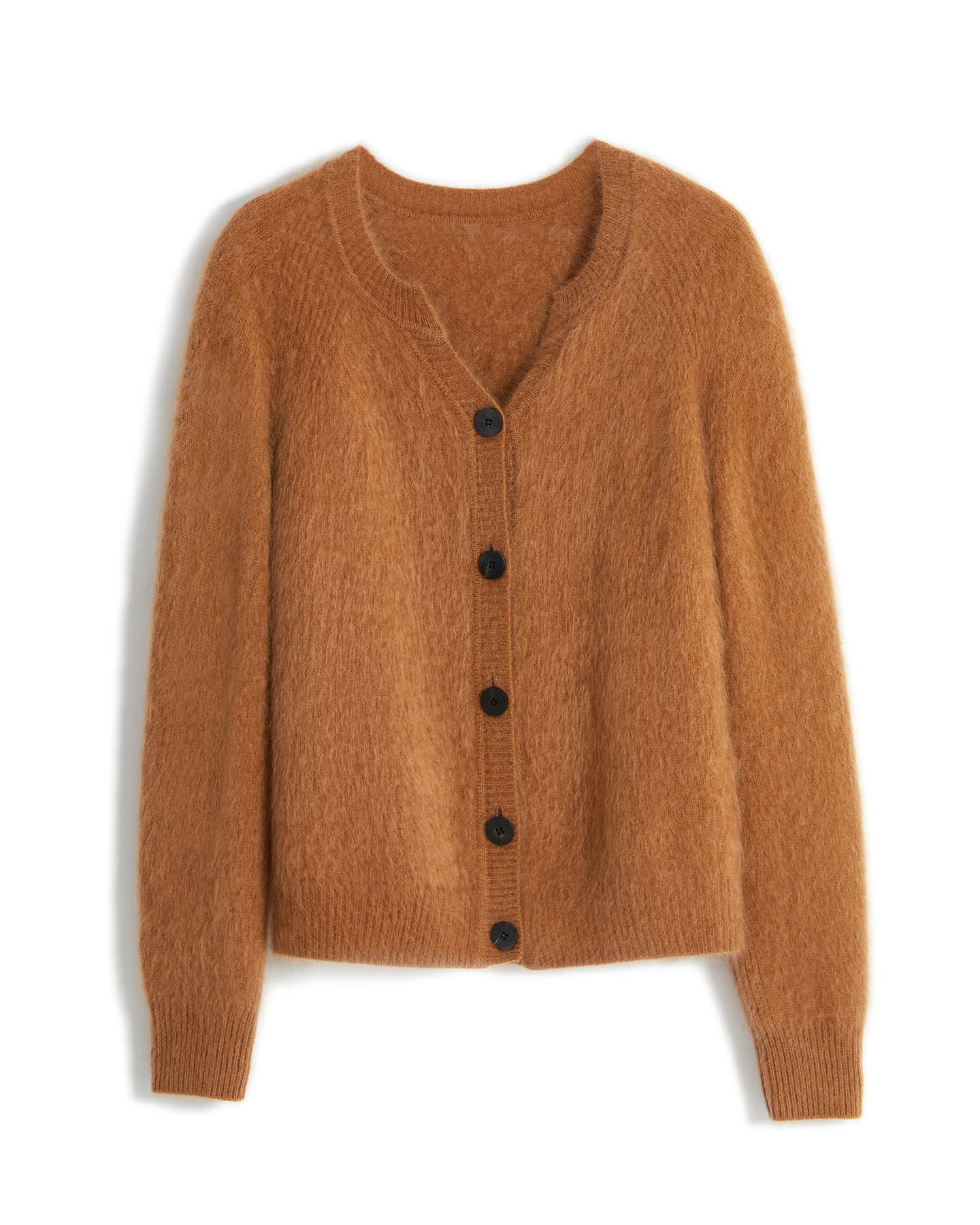 Brushed Cashmere Short Cardigan Sweater