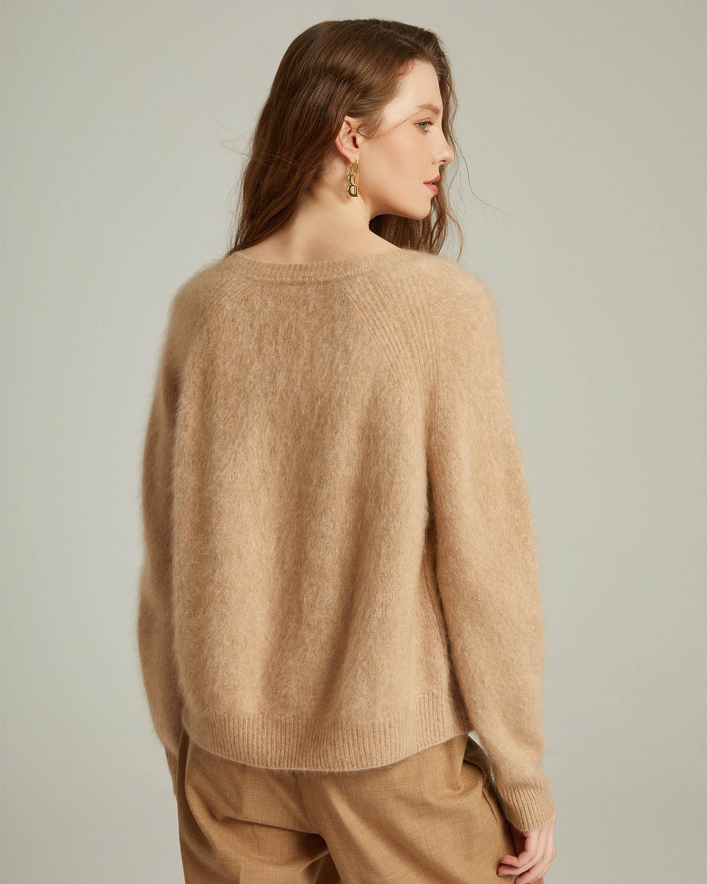 Brushed Cashmere Short Cardigan Sweater