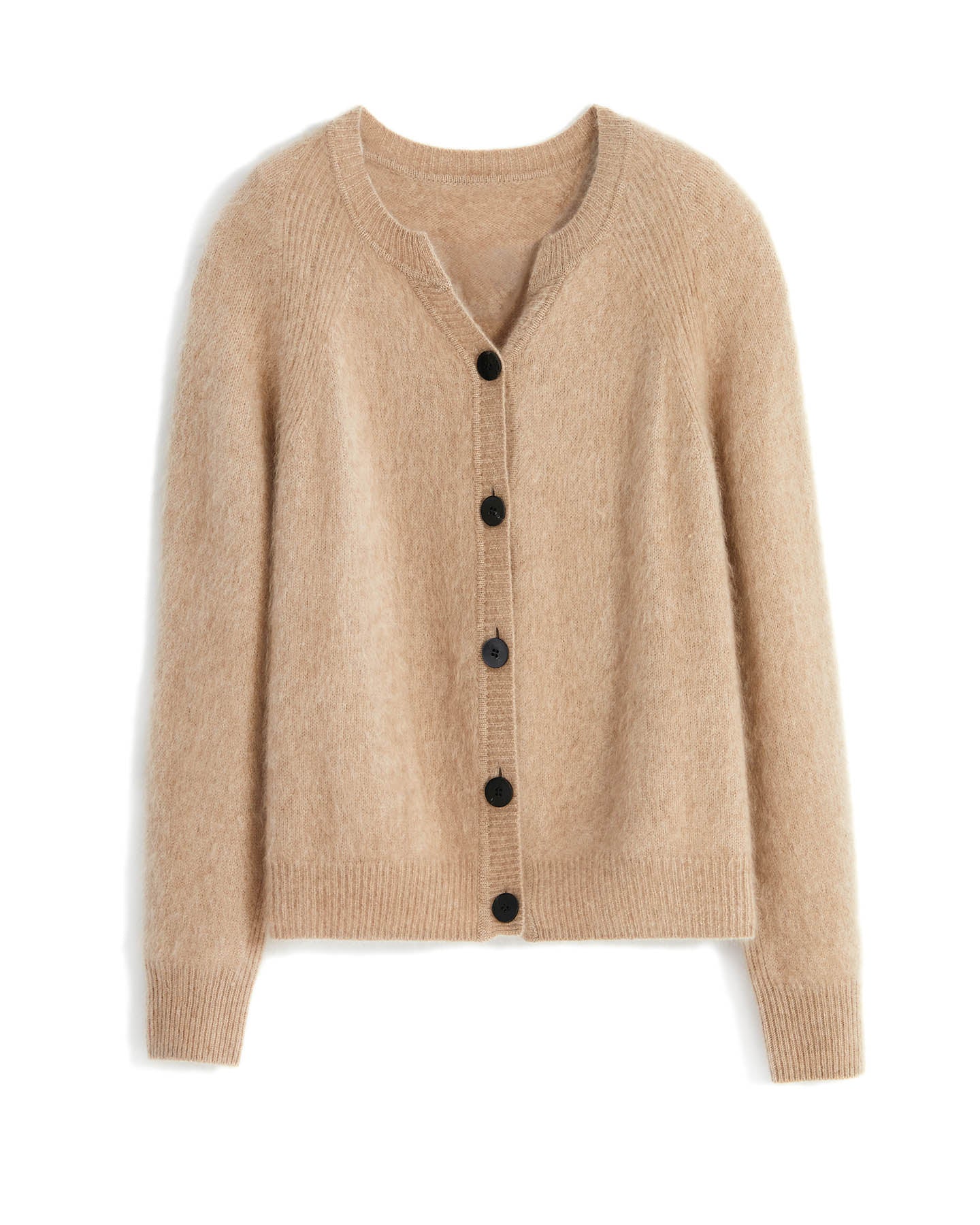 Brushed Cashmere Short Cardigan Sweater