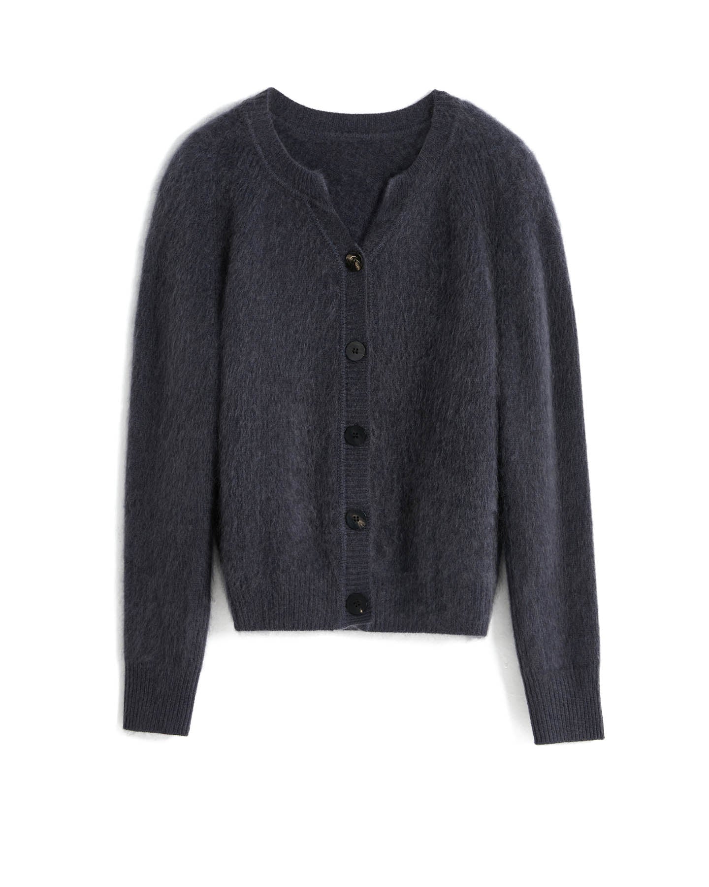 Brushed Cashmere Short Cardigan Sweater