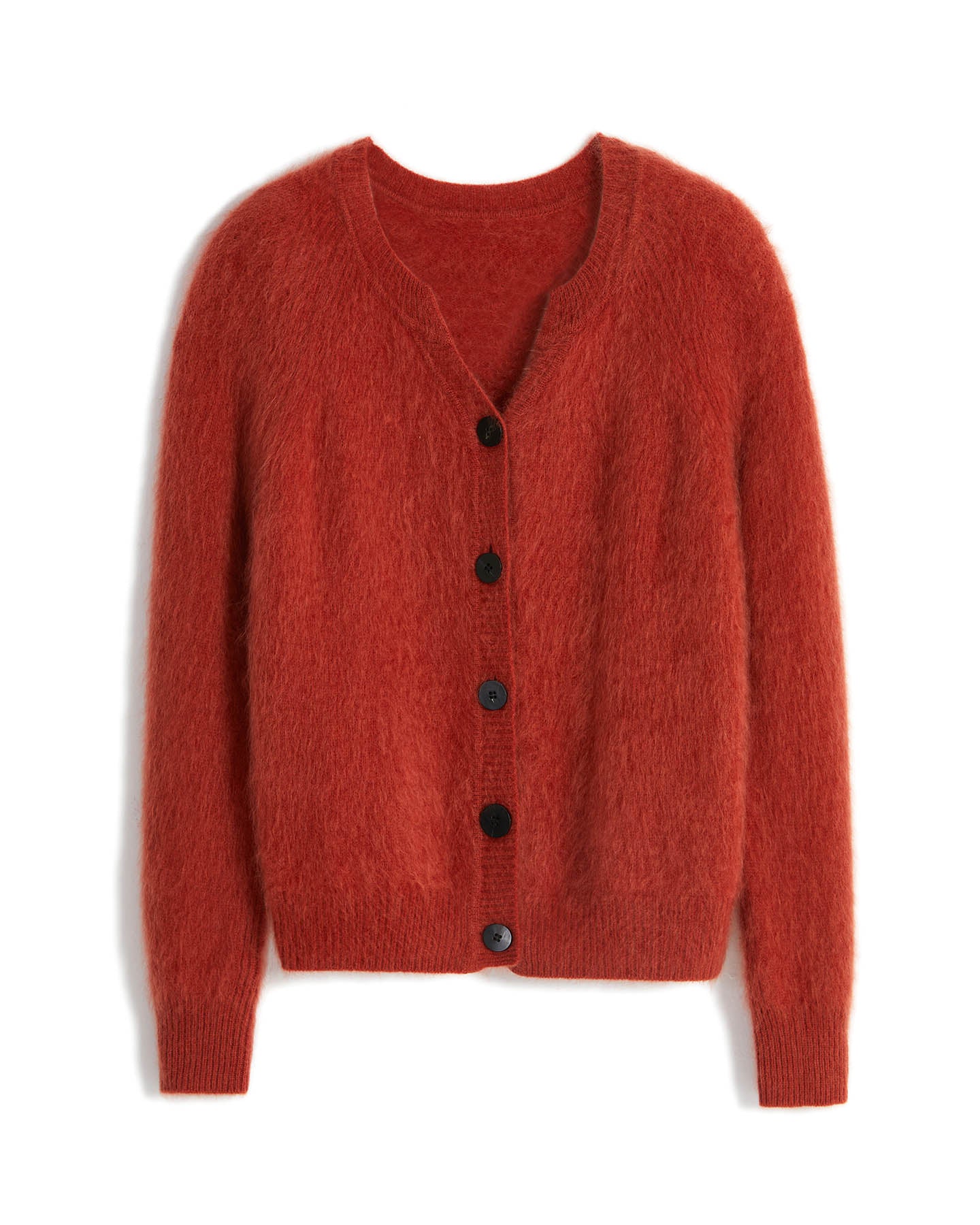 Brushed Cashmere Short Cardigan Sweater