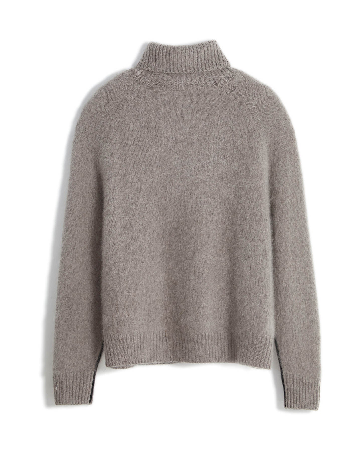 Bushed Cashmere Turtleneck Pullover Sweater