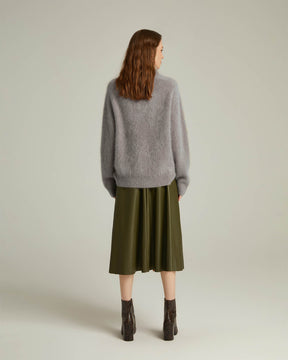 Bushed Cashmere Turtleneck Pullover Sweater