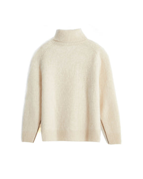 Bushed Cashmere Turtleneck Pullover Sweater