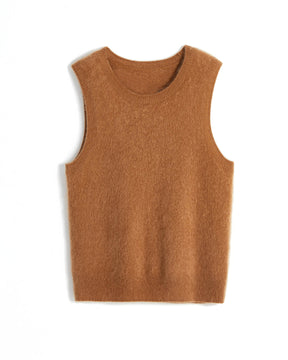 Bushed Cashmere Vest Sweater