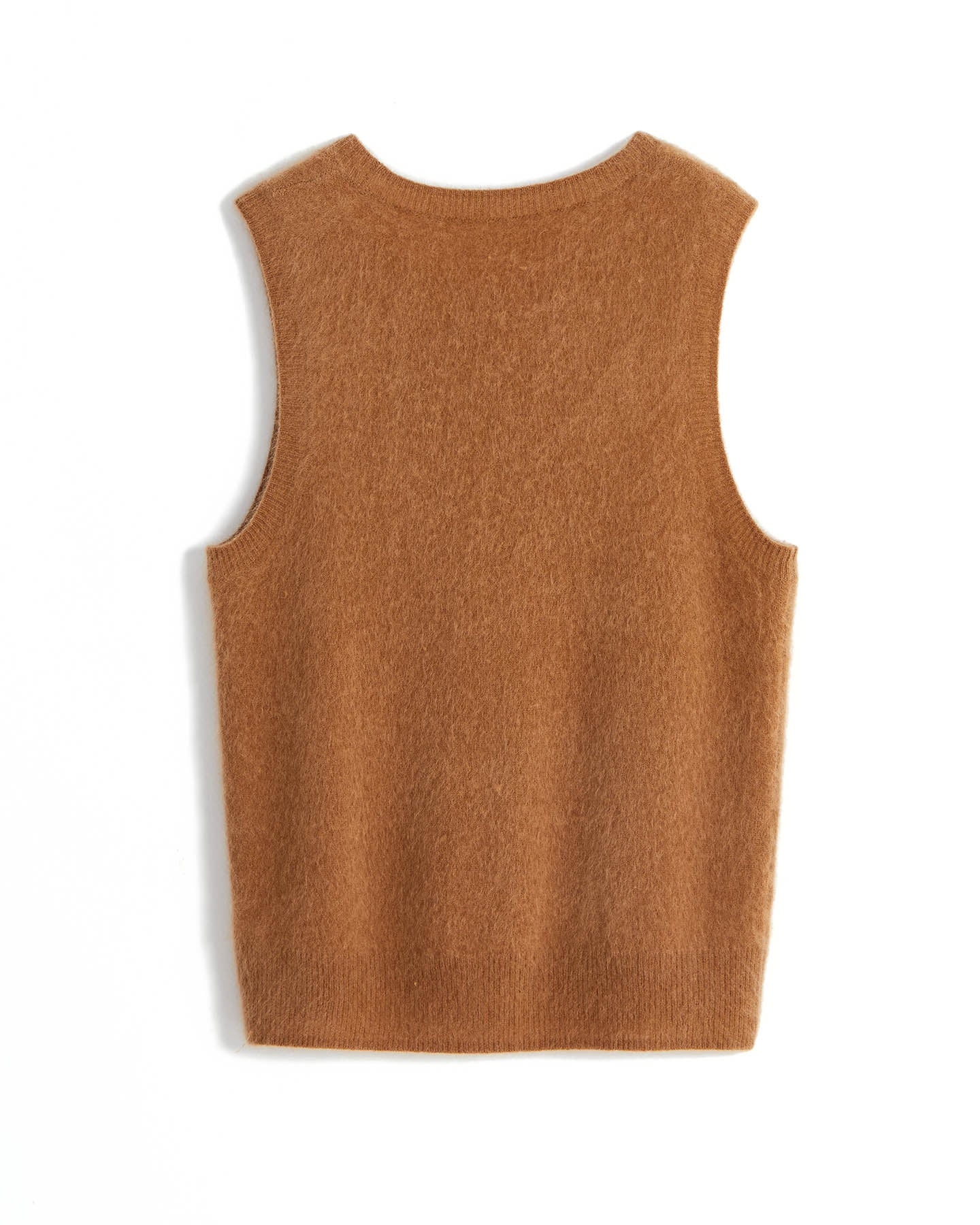 Bushed Cashmere Vest Sweater