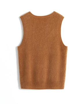 Bushed Cashmere Vest Sweater