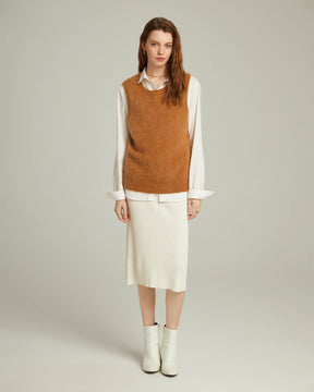 Bushed Cashmere Vest Sweater