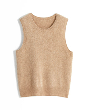 Bushed Cashmere Vest Sweater