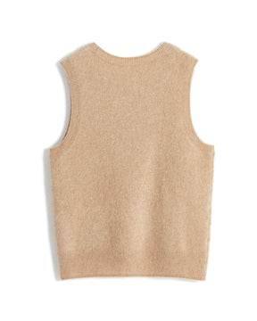 Bushed Cashmere Vest Sweater