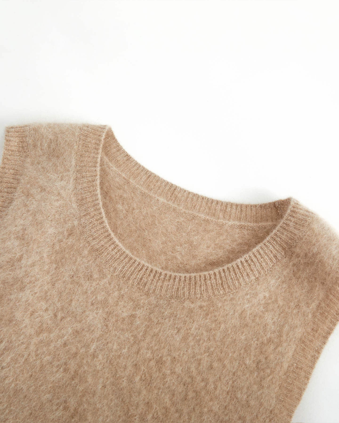 Bushed Cashmere Vest Sweater