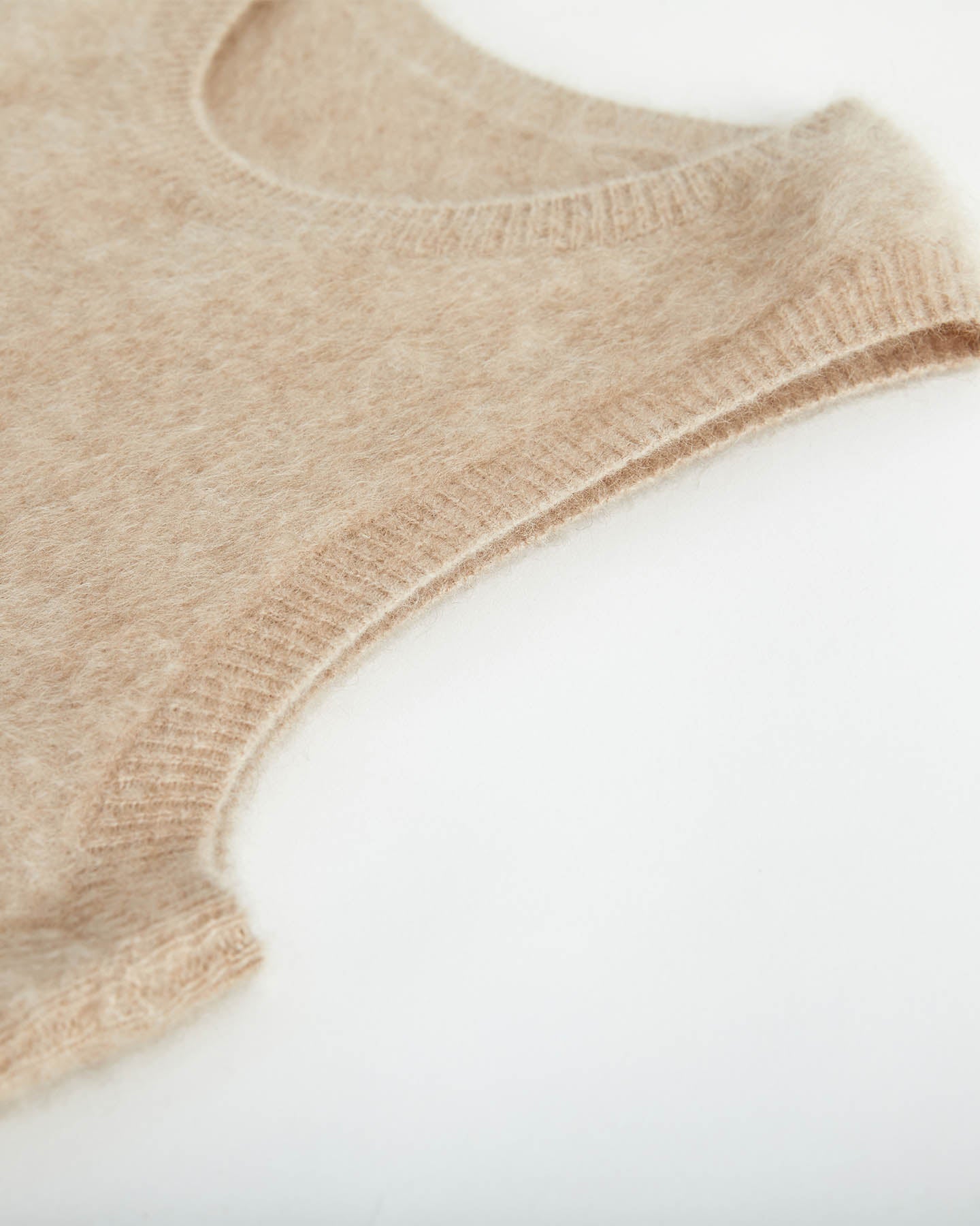 Bushed Cashmere Vest Sweater