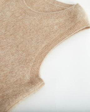 Bushed Cashmere Vest Sweater