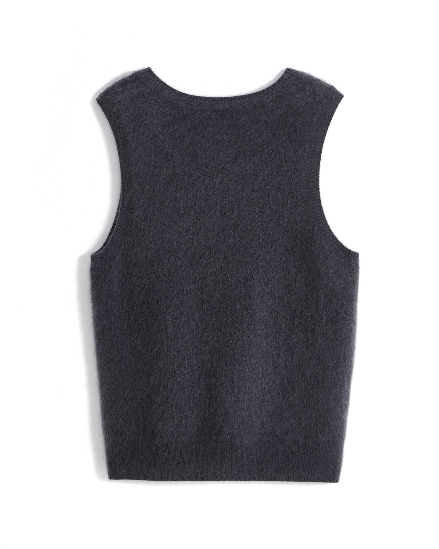 Bushed Cashmere Vest Sweater