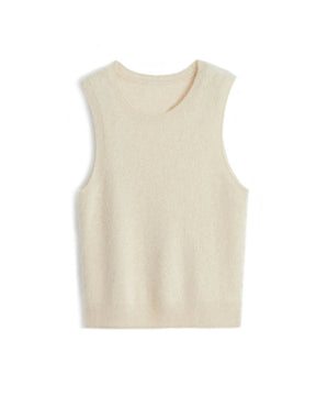 Bushed Cashmere Vest Sweater