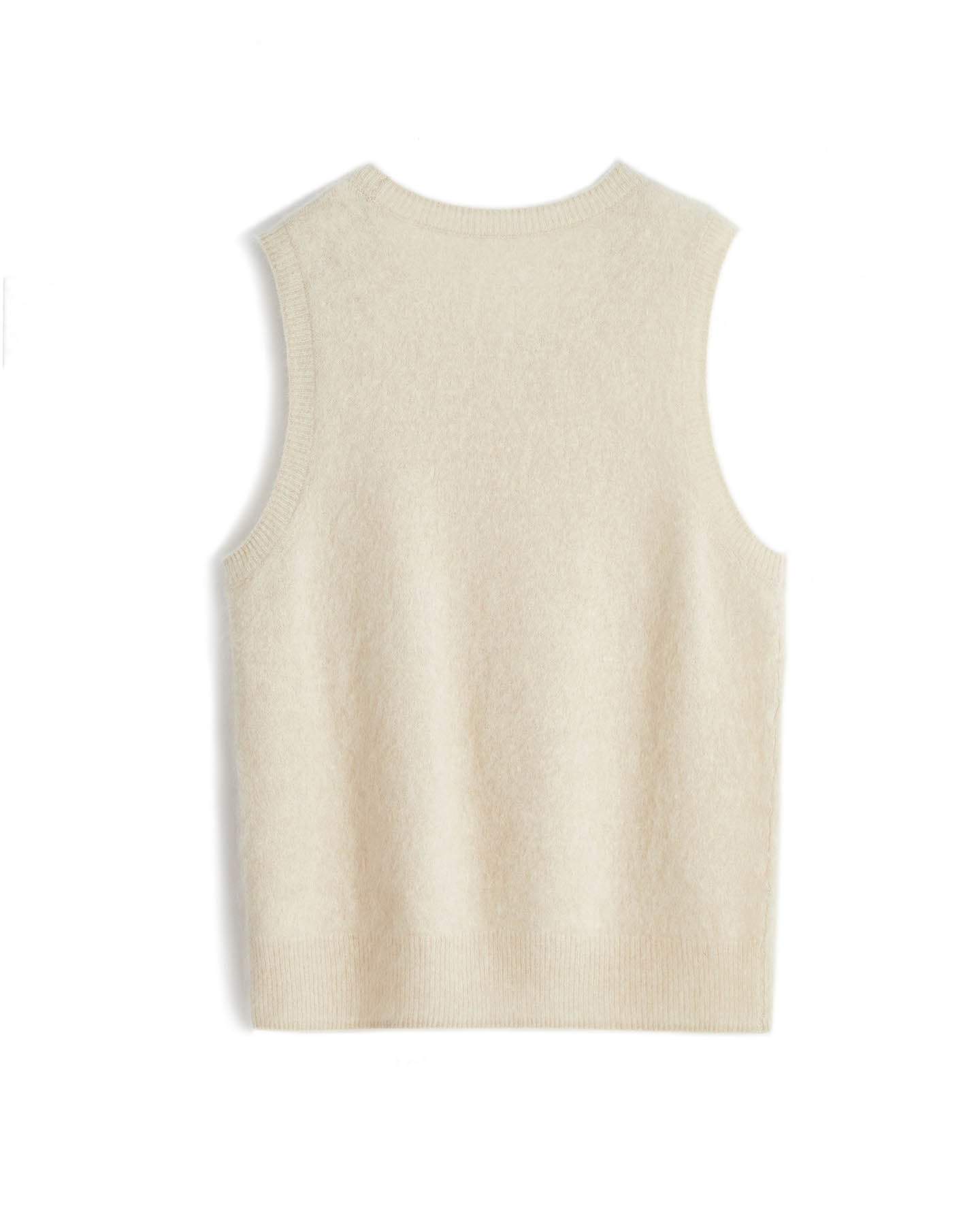 Bushed Cashmere Vest Sweater