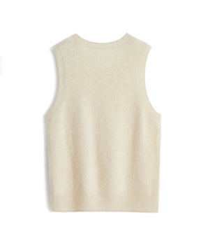 Bushed Cashmere Vest Sweater