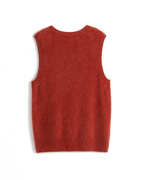 Bushed Cashmere Vest Sweater