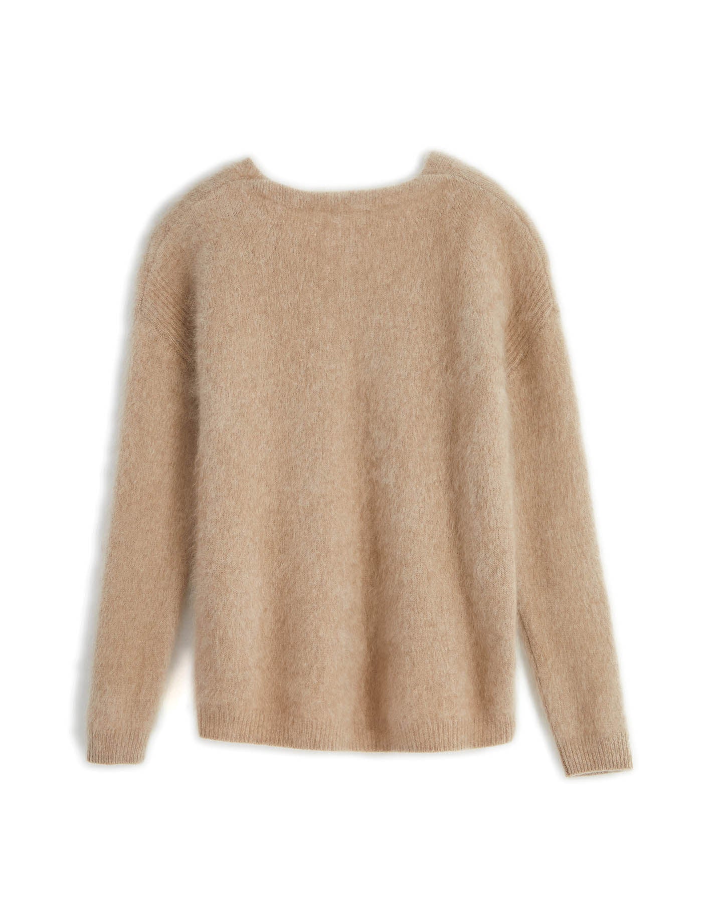 Thickened Brushed Cashmere V-neck Pullover Sweater