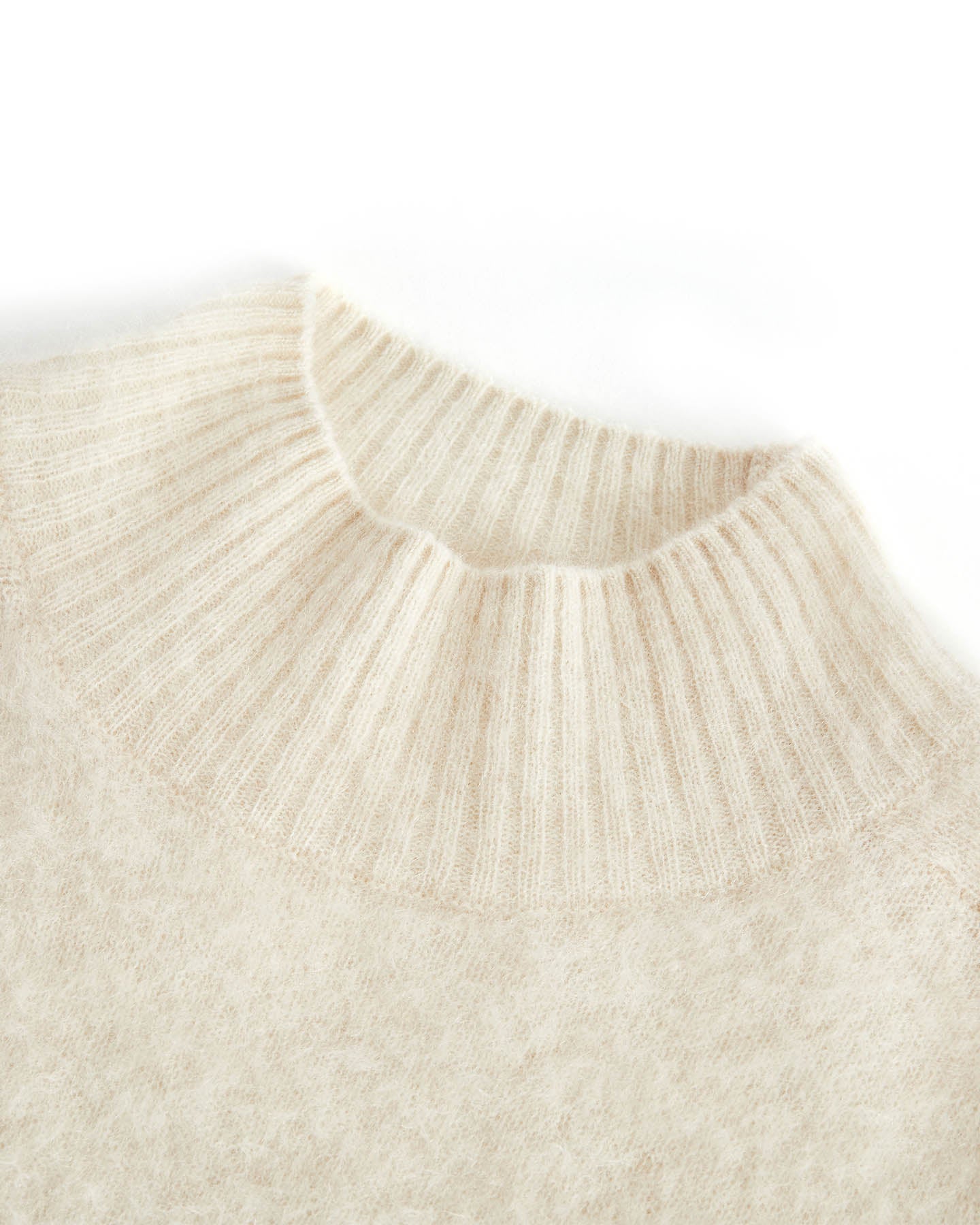 Semi-Turtleneck Pullover Sweater