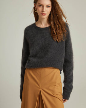 Round Neck Cashmere Pullover Sweater